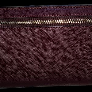 Kate Spade Red and Gold Wallet Saffiano Leather